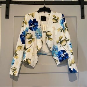 Floral blue and green blazer